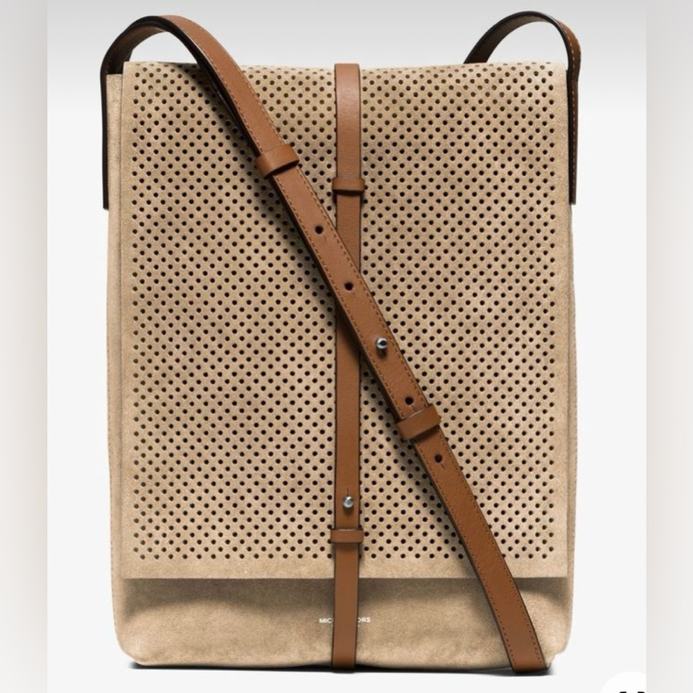 MICHAEL KORS Collection Rare Taos Perforated
Suede Crossbody Bag - Picture 2 of 14